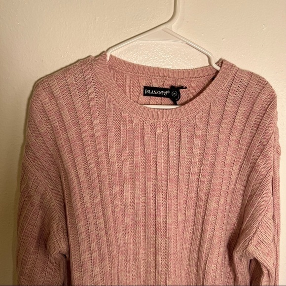 Blank NYC Ribbed Pullover Sweater Pink Lilac - Picture 4 of 10